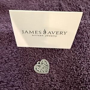 James Avery Silver Sweet 16 Heart Charm